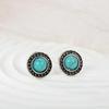 2024 European & American Retro Bohemian Turquoise Stud Earrings