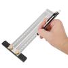 200mm Woodworking Stainless Steel T Ruler Marking Ruler DIY Measuring Scribe Line Tool