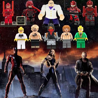 Совместимо с минифигурками Marvel Daredevil Kingpin Iron Fist Building Blocks Toy для детей