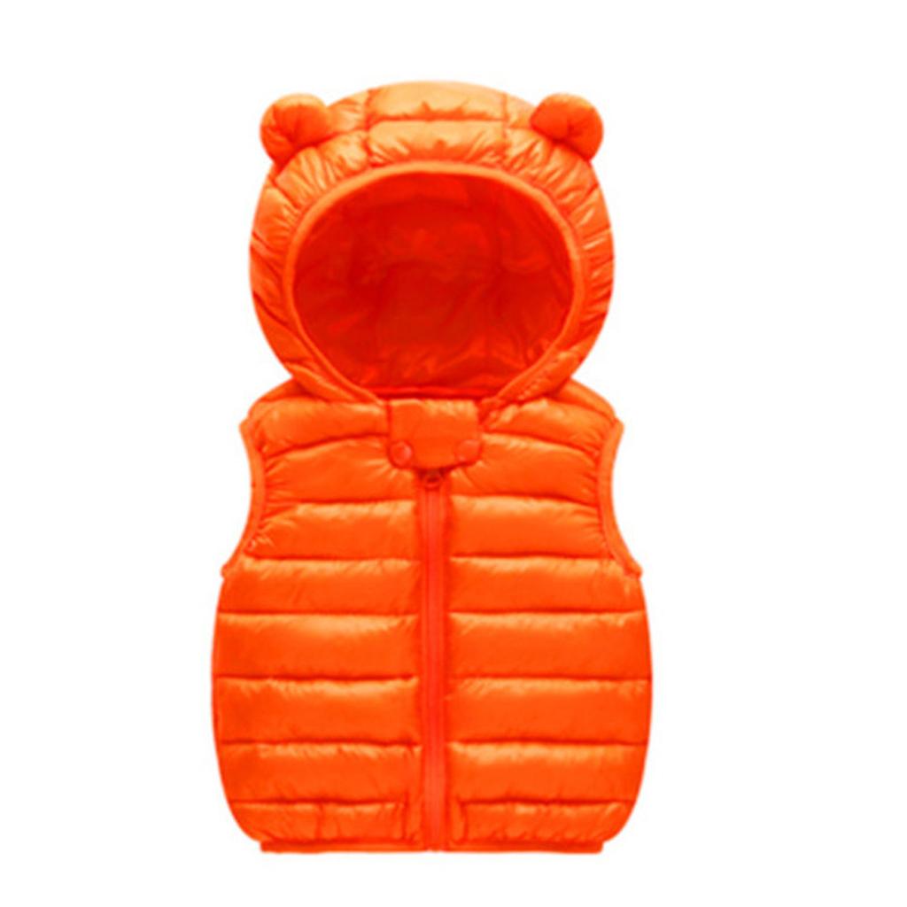 Зимнее ветрозащитное пальто с капюшоном для маленьких девочек, теплая верхняя одежда, жилет