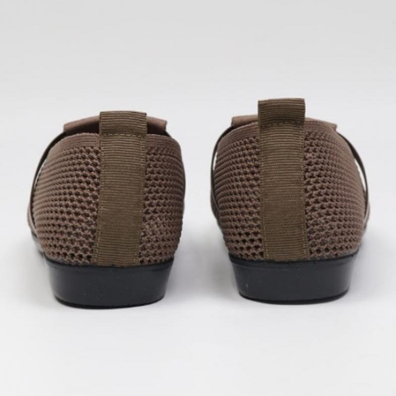Melting Brown Women Mesh Slip On Sneakers Summer