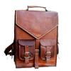 Goat Leather Brown Shoulder Stachel Messenger Rucksack Vintage Leather Bag.