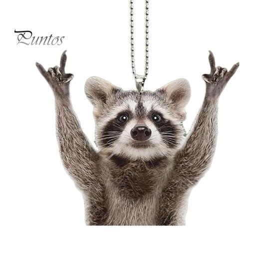 Подвесной автомобильный орнамент в виде енота, подвеска в виде ключа, сумка, очаровательное животное, зеркало заднего вида, подвесной декор, аксессуары для салона автомобиля