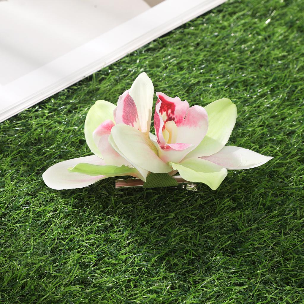 Заколки для волос в виде орхидеи, маленькая шпилька для волос, свадебная заколка для пляжа, женская праздничная цветочная заколка для волос, аксессуары для волос