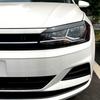 Для VW Polo 2019 2020 Стайлинг автомобиля Накладка молдинг на фары Веки Крышка накладка ABS Под карбон 2 шт. Аксессуары
