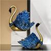 Hand Crafted Swan Pair Home Decor Figurine | Decorative Showpiece (Pack of 2, Blue) Latest