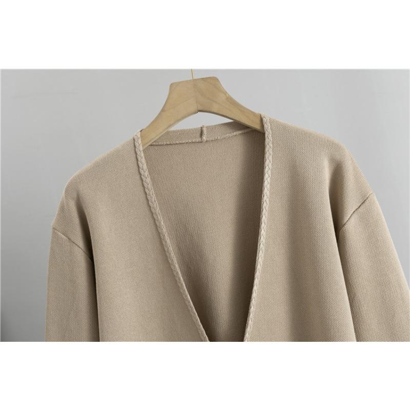 Осенне-зимняя женская маленькая вязаная юбка в парфюмерном стиле из двух предметов, свободная повседневная юбка до середины тела, костюм, юбка-свитер