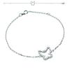 [L6336] - White 'Butterfly' Silver Bracelet