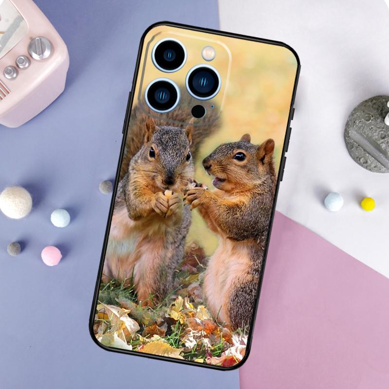 Милый чехол с животным белкой для iPhone 16 15 14 Pro 11 12 13 Pro Max XS X XR Plus 12 13 Mini Мягкая крышка