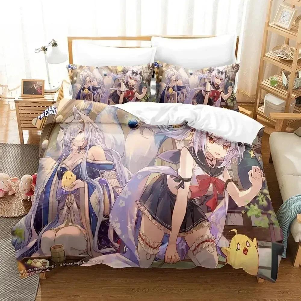 Anime - Azur Lane 3D Bedding Set Single Twin Full Queen King Size Bed Set Adult Kid Bedroom Duvetcover Sets Bed Sheet Set