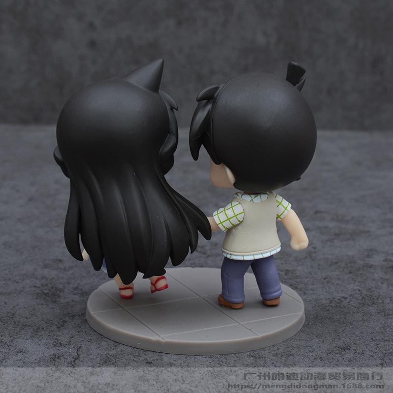 Detective Conan Shinichi Kudo Ran Mori Chibi Figures Century Hand-Holding Scene Desktop Ornament Pc Case Decor For Anime Fans