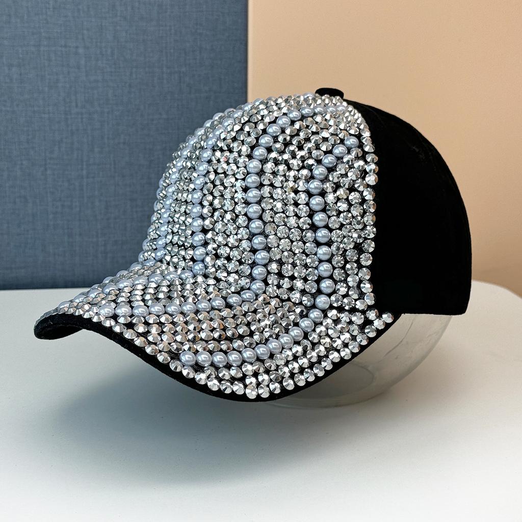 Тяжелая промышленность стразы шляпа кепка женская тренд уличная весенне-летняя бейсболка кепка жемчуг мода универсальная шляпа