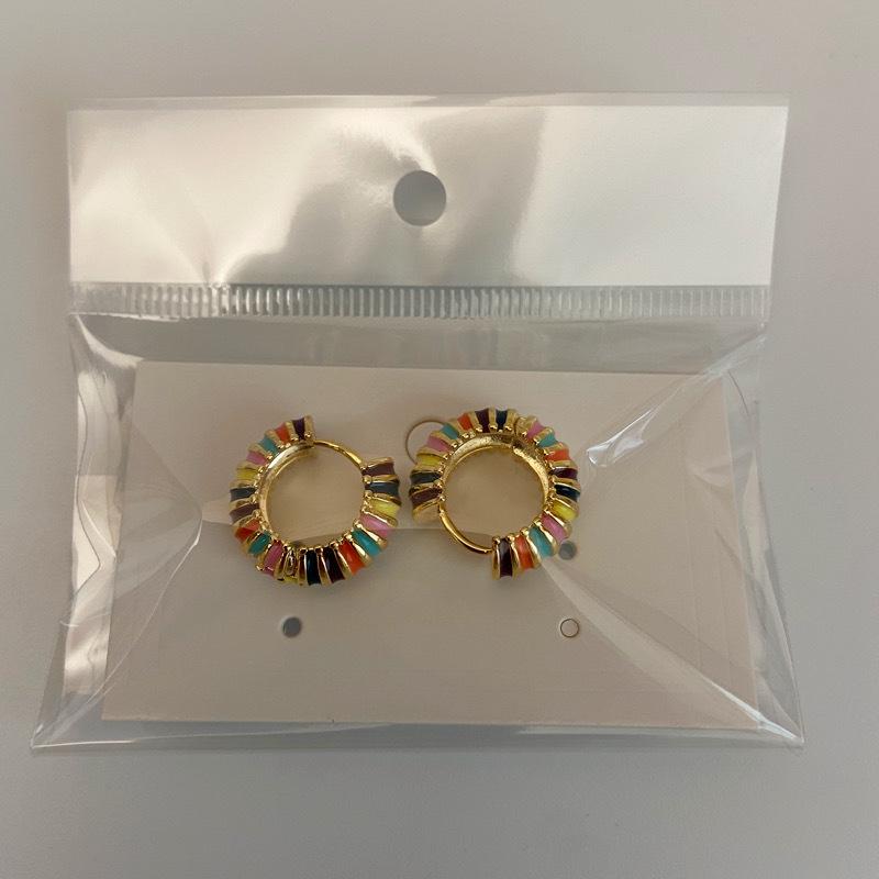 Элегантные ретро серьги-капли с дофаминовым эффектом: Красочные и универсальные клипсы-круги для ушей для роскошного штриха