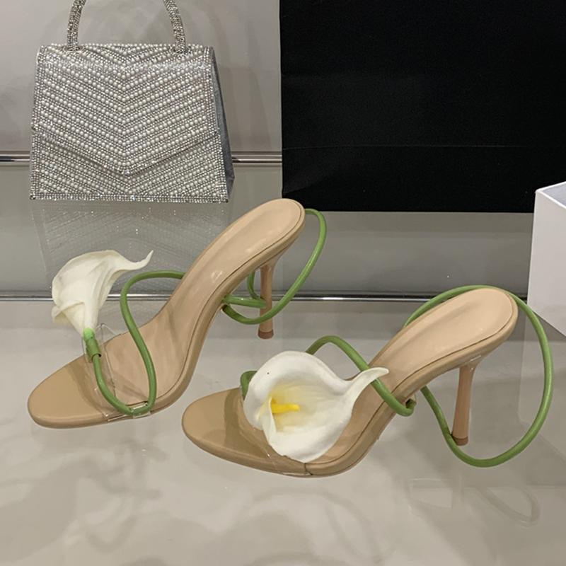 Летняя мода Ипомея Сандалии с открытым носком, слипоны, с задним ремешком, женские, зеленые, на высоком каблуке, свадебные, для выпускного вечера, zapatos mujer