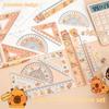 4pcs/set Office Supplies Soft Ruler Set Drawing Tools Straight Ruler Capybara Set of Rulers