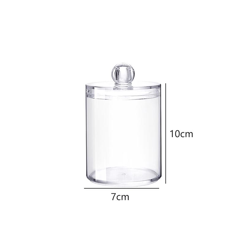 Органайзер для ватных дисков для макияжа, ящик для хранения в ванной комнате, ватные палочки, косметика, ювелирные изделия, контейнер для снятия макияжа с бамбуковой крышкой