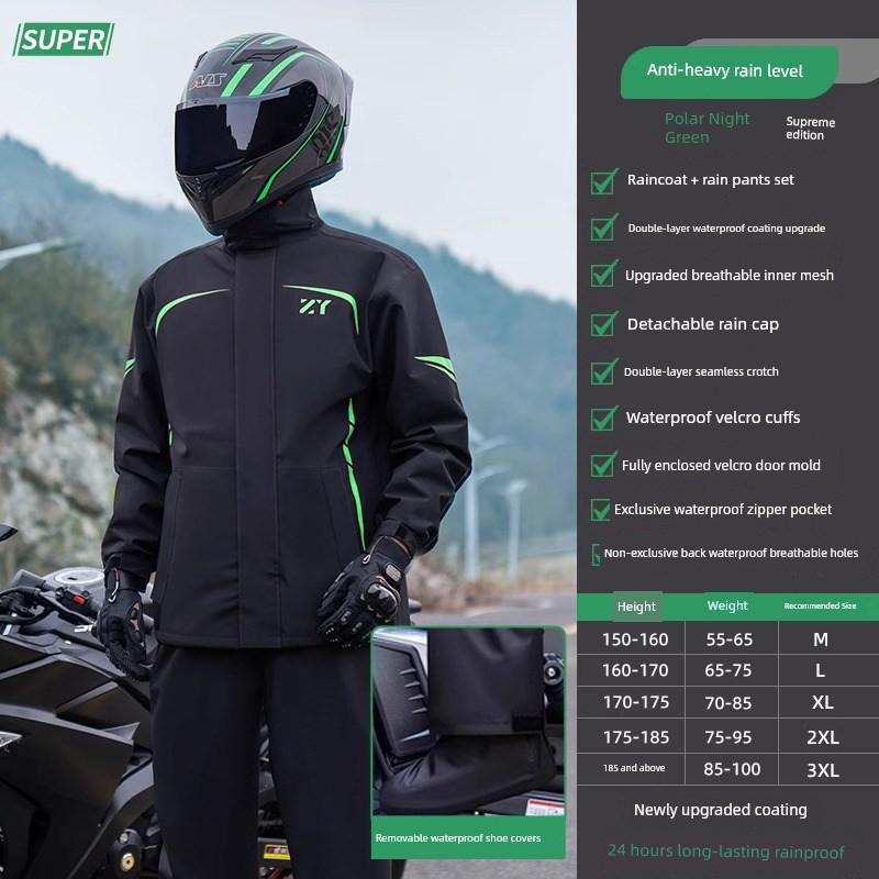 Zhengyu Motorcycle Riding Raincoat Set for Adults, Split-Type Full-Body Rain Protection, Specifically for Delivery Riders