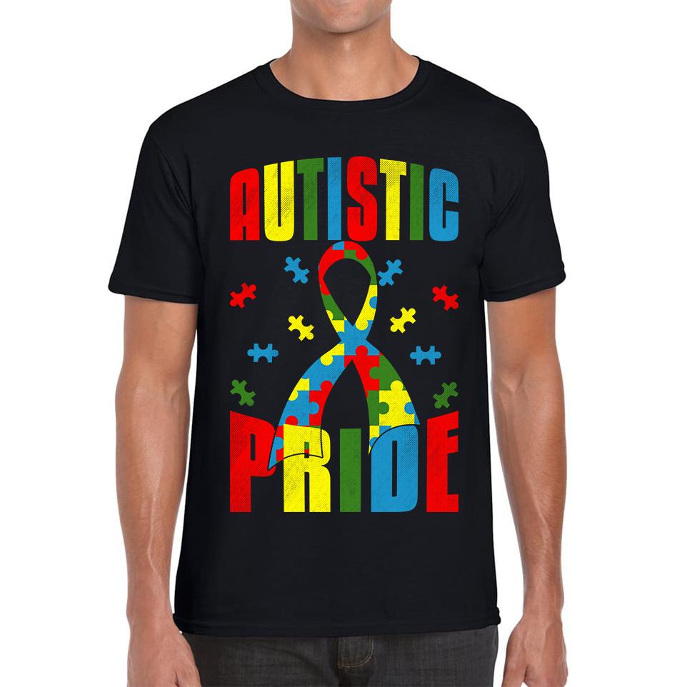 Autistic Pride Autism Awareness Unisex Mens T Shirt Womens Tops Tees