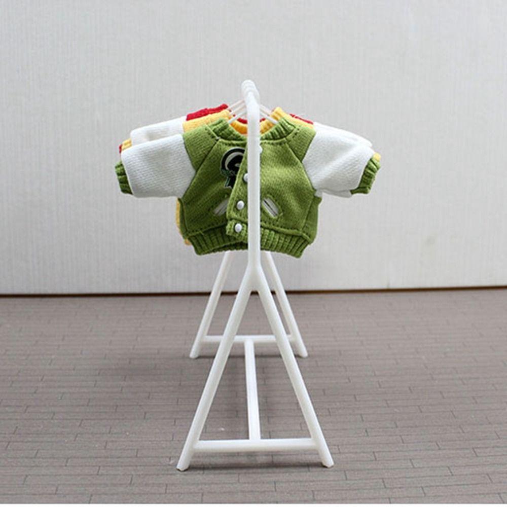 Mini Garment Rack 1/12 Organizer Hangers Set New Dollhouse Clothes Rack Dollhouse Decoration