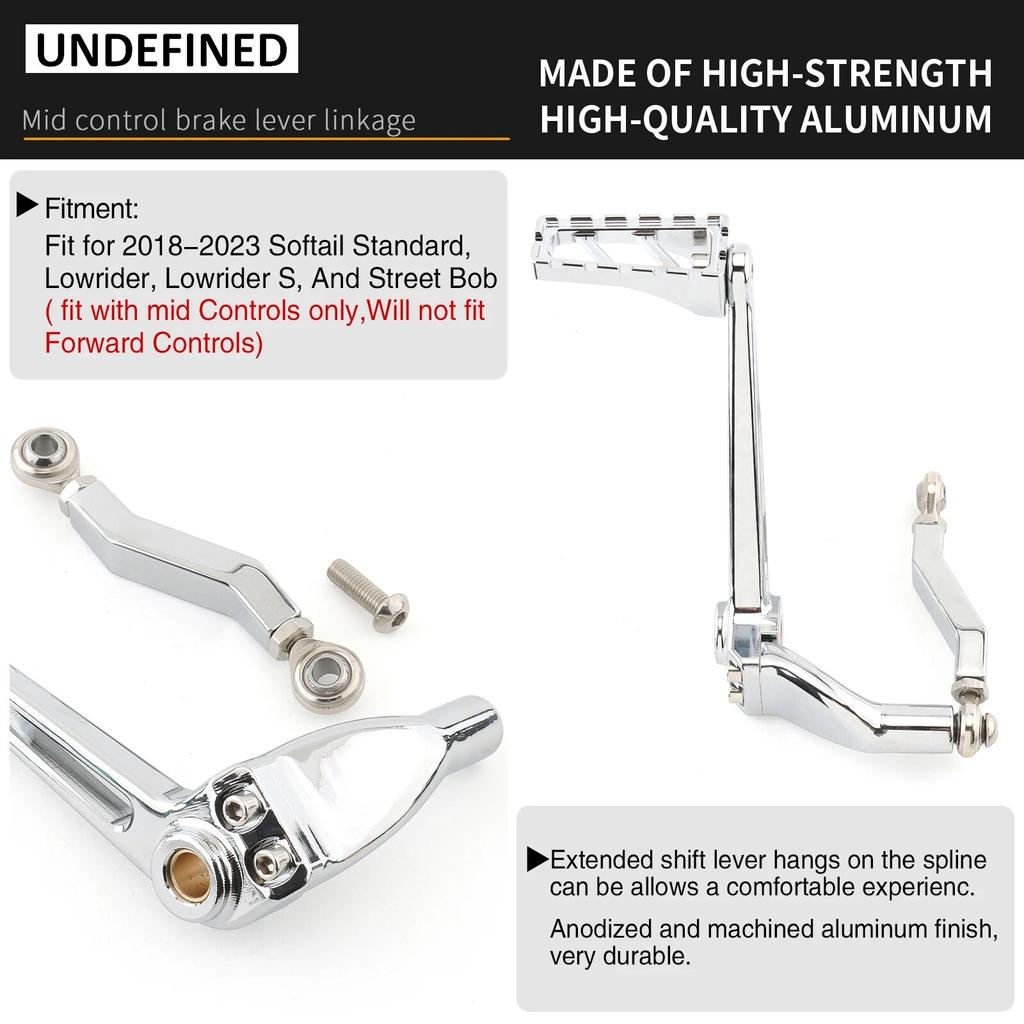 Motorcycle Brake Arm Lever Pushrod Linkage Mid Controls for Harley Softail Street Bob Low Rider S Standard FXST 2018-2023