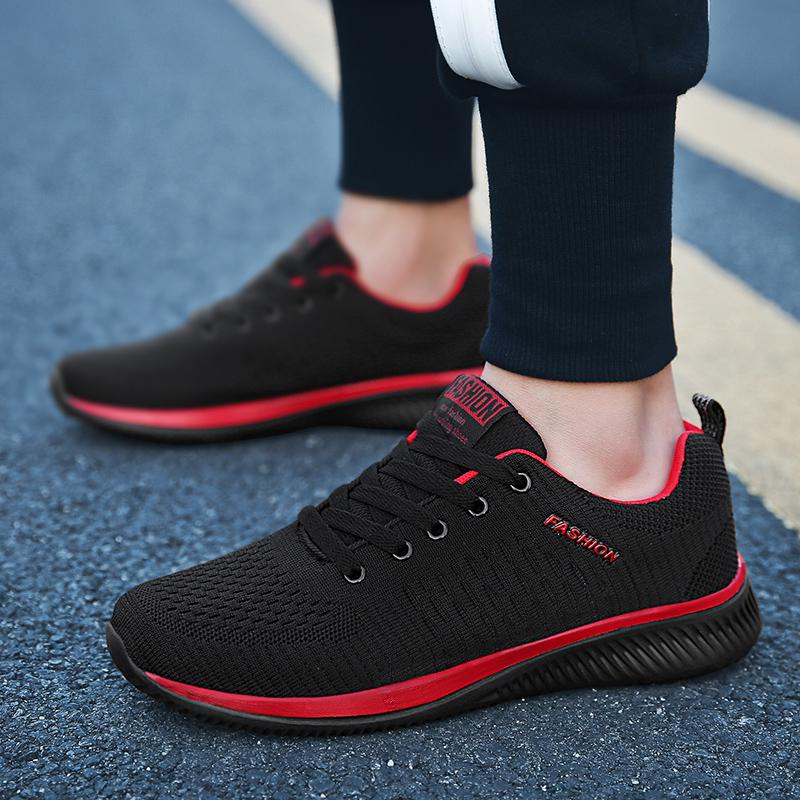 Athletic Shoes for Men Sneakers Black Casual Comfortable Knit Sneakers Breathable Athletic Running Walking Gym Shoes Men