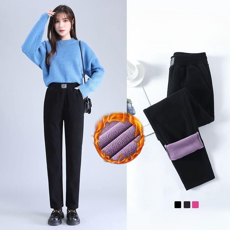 Женские утолщенные флисовые брюки, повседневные спортивные брюки, зимние теплые брюки, женские утолщенные леггинсы, однотонные тонкие леггинсы, спортивные брюки