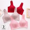 3 шт./компл. бюстгальтер с застежкой спереди, бюстгальтеры пуш-ап, бесшовный беспроводной бюстгальтер, женское удобное нижнее белье, сексуальное женское нижнее белье 36BC-46BC