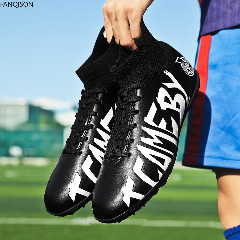 31-48 Мужские/женские футбольные бутсы Резиновая мягкая подошва с короткими шипами Искусственный газон для соревнований в помещении Профессиональные детские футбольные бутсы