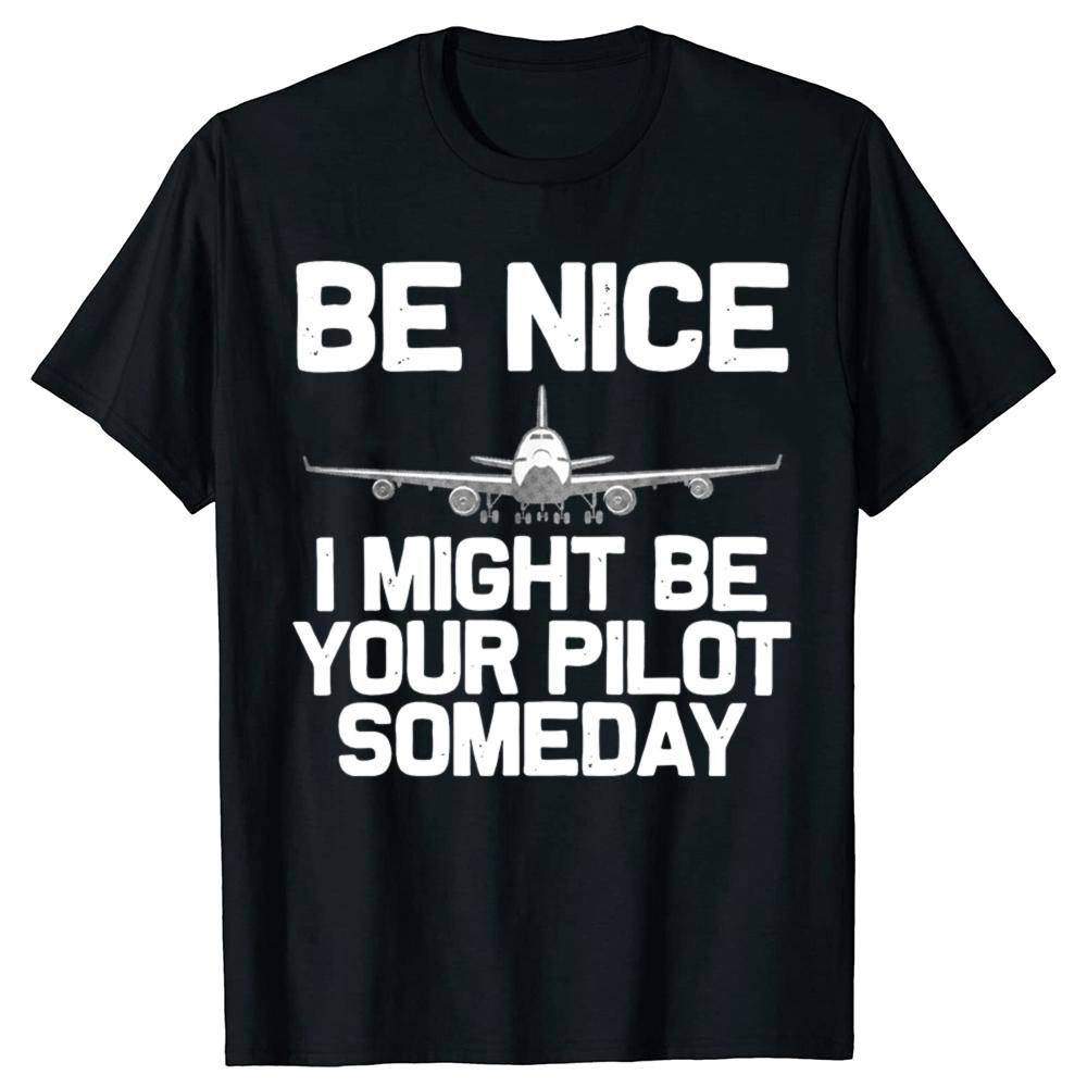 Funny Retro Aviation Airplane Pilot Cotton Tops Fitness T-Shirt Oversized Unisex Tshirt Graphic Tees Men's Clothing Streetwear