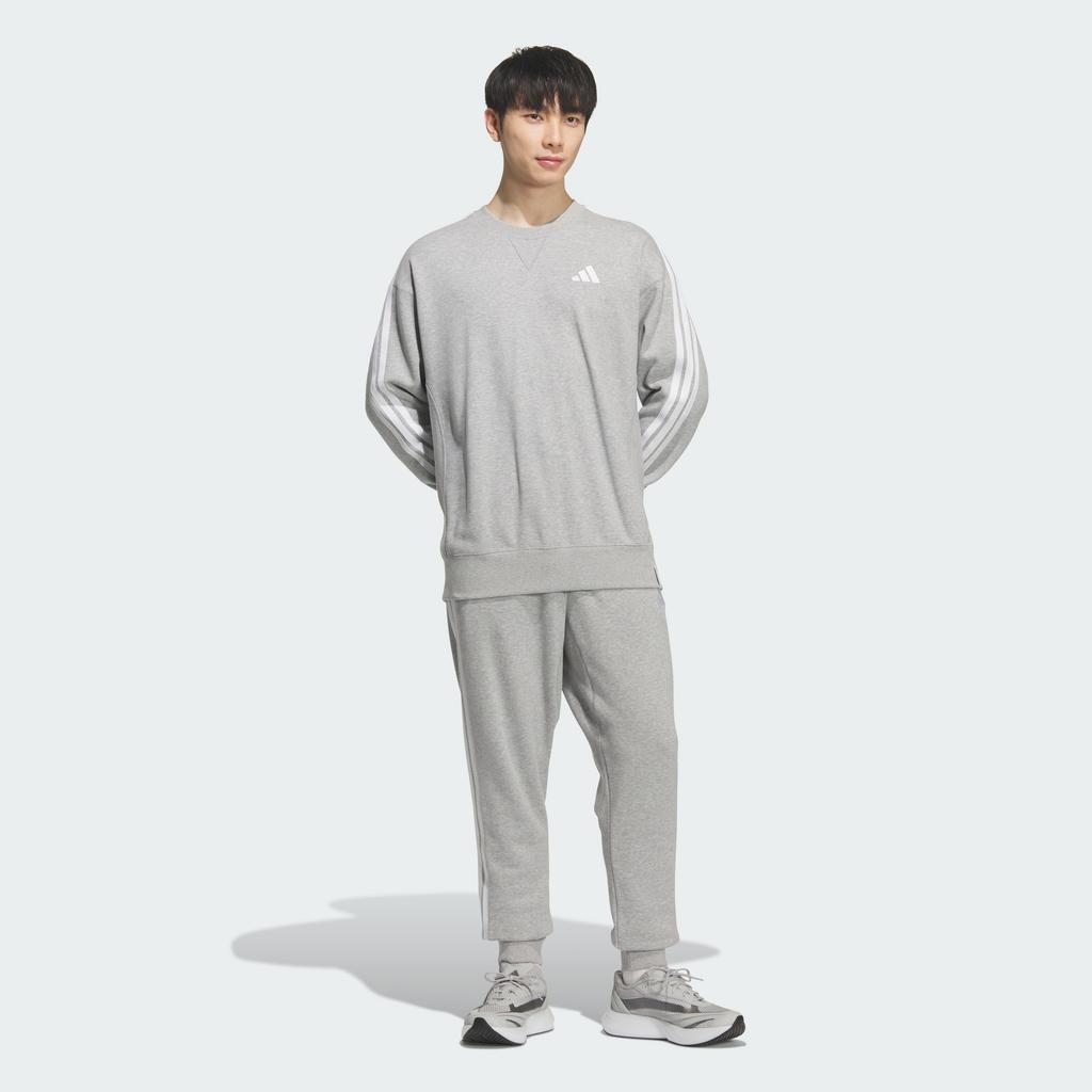 ADIDAS Essential Plus Loose Fit 3-Stripe French Terry Sweatshirt Kf3716
