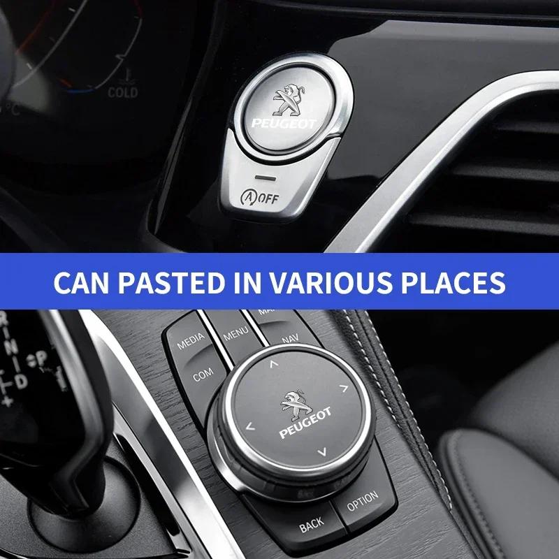 2026 Hot Car Sticker Fashion New Car Styling Interior Sticker Badge Car Decoration Accessories For Peugeot 206 208 306 307 308 4