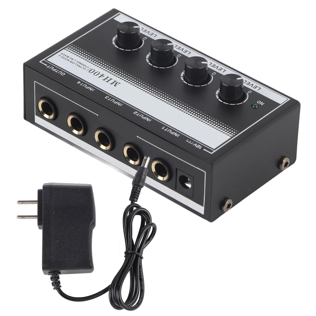 Звуковой микшер 4 канала Линейный Малошумящий Мини Компактный для Клуба Сцены