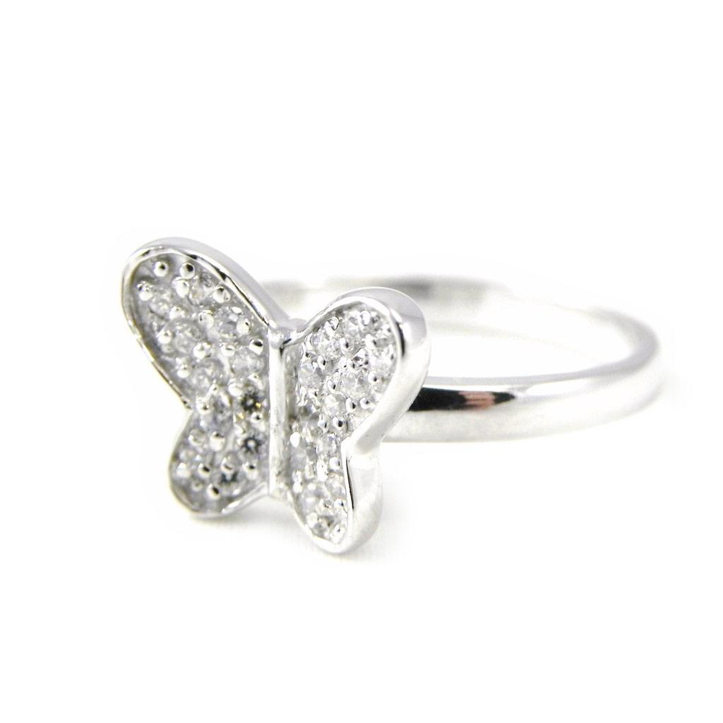 Серебряное кольцо "Бабочка-оберег"