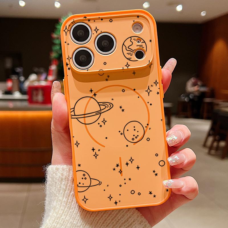 Чехол со звездным узором 'Lucky Stars' для iPhone 17 Pro Max Магнитный для Magsafe Гибридная тонкая матовая крышка для iPhone 16 15 14 13 Pro Max