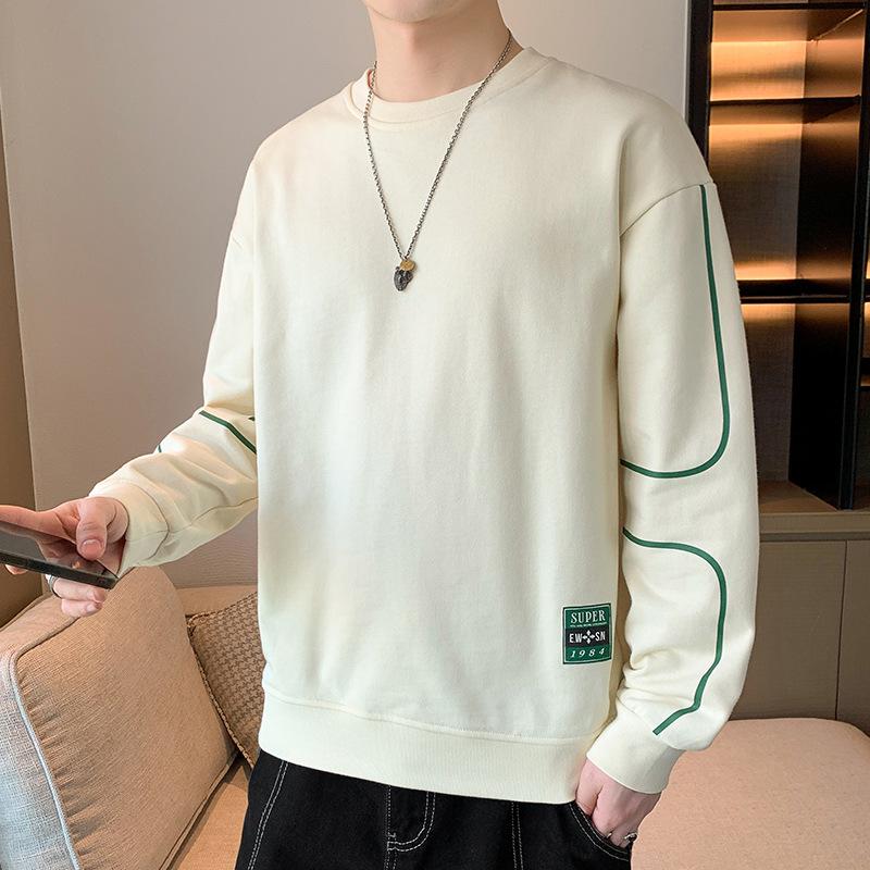 Мужская толстовка, весенний тренд, повседневная свободная базовая куртка без капюшона, толстовка, мужское нижнее белье больших размеров