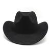 24 Suede Top Hat Ethnic Style Western Cowboy Top Hat Rolled Brim Retro Riding Hat Woolen Felt Hat