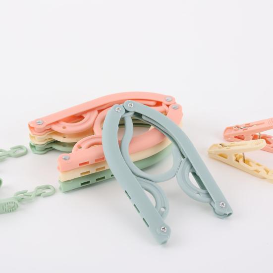 10 шт. Портативная складная вешалка для одежды с 2 прищепками, прочные дорожные брюки, сушилка для одежды, аксессуары для путешествий