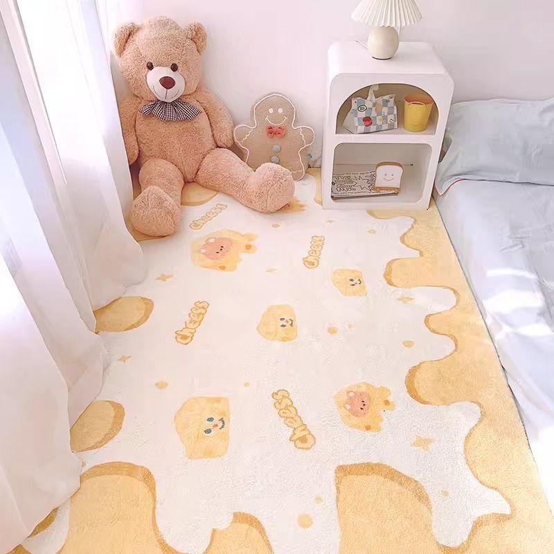 Ковер для гостиной в стиле INS, милый коврик для дивана и журнального столика, плюшевый прикроватный коврик для спальни, утолщенный ковер для дома