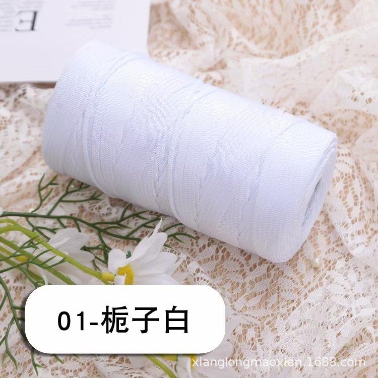Мерсеризованный Хлопок и Лен Ледяная Шелковая Пряжа DIY Пряжа для Шляпы Сумки Куклы Ручное Вязание Крючком Пряжа для Подушки Сиденья Плоская Ленточная Пряжа Плоская Пряжа