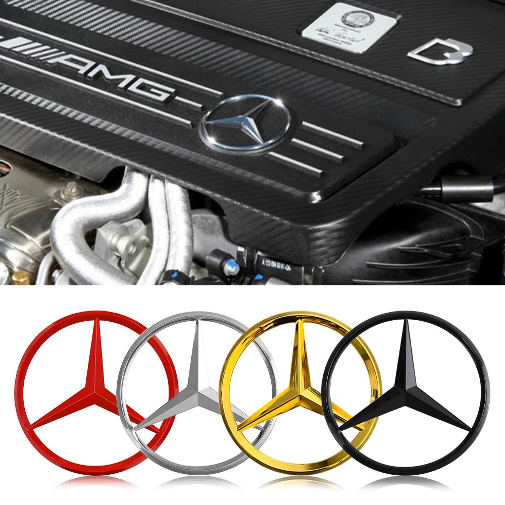 70 мм 3D Металлическая Наклейка для Стайлинга Автомобиля, Значок на Капот Двигателя, Декор для Mercedes Benz E C G M S A B Класса W176 W204 W212 GLC CLA W168 W202