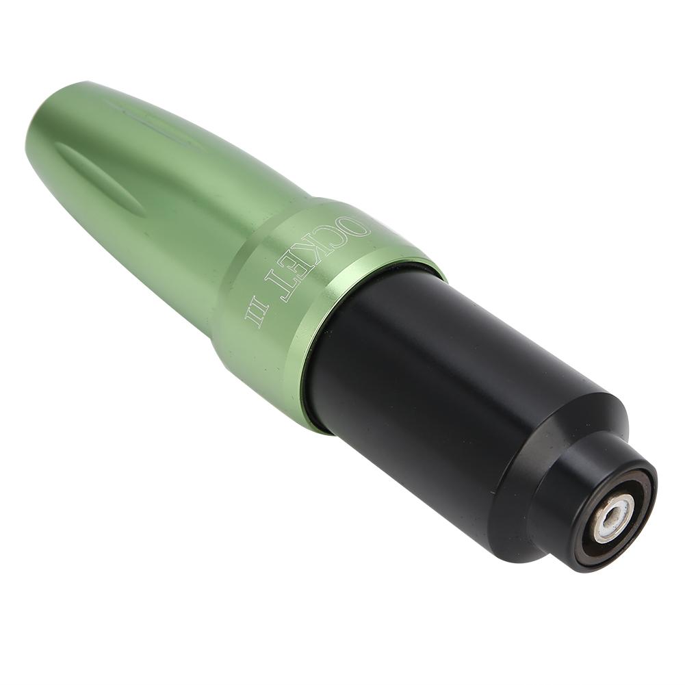 Машинка для татуировки с интерфейсом RCA, мощный мотор, ручка для подводки и затенения татуировки со светодиодной подсветкой(зеленый )