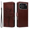 For iPhone 17 Pro Phone Case with Stand Cat Tree Pattern Leather Wallet Mobile Cover