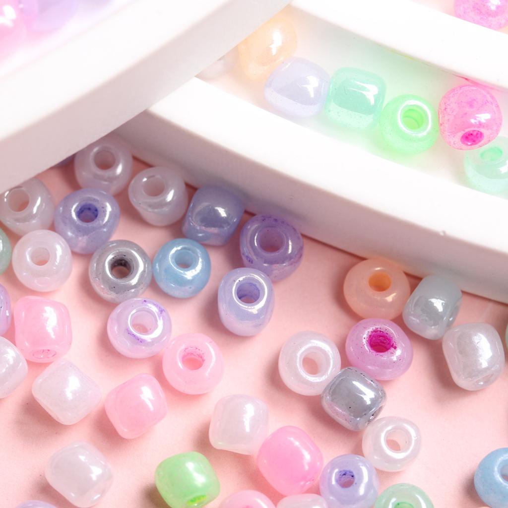 Home Party Supplies Czech Glass Candy Cream Color Round Hole Bead Jewelry Makin Seed Beads DIY Beads Handmade About600Pcs