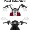WOWTK Chrome L & R 8Mm Rear View Mirrors Fit For Harley FLSTC FXDB Dyna FXDF FLSTF