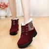 Зимние хлопковые ботинки, бархатные теплые хлопковые ботинки для мам среднего и пожилого возраста, зимние ботинки на толстой подошве