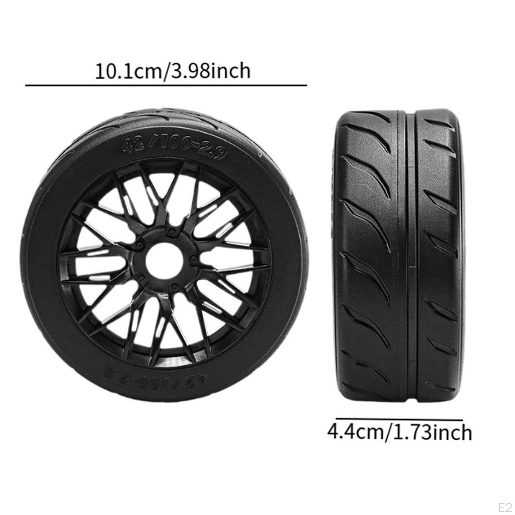 4 Pieces 1:8 RC Tires Wheel DIY Supply High Performance Assembly Accessories Upgrade Part