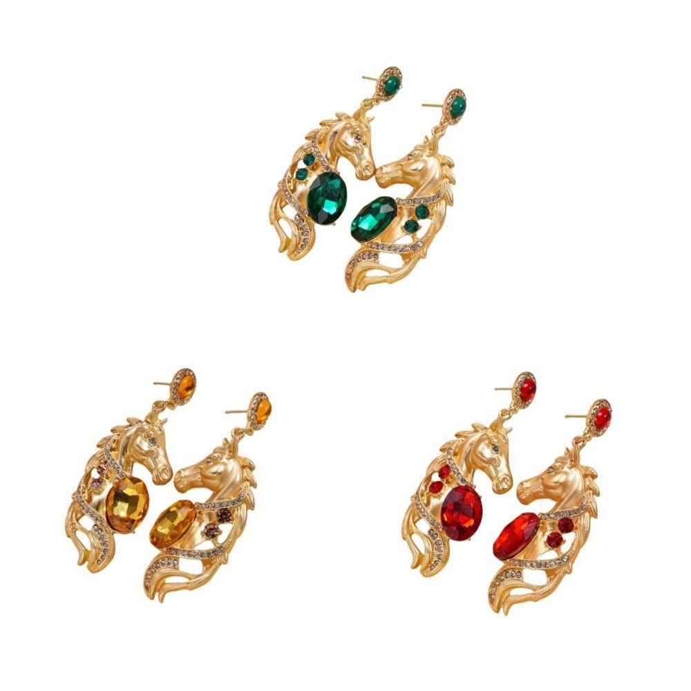 Мультяшные Роскошные Серьги-Пони Зодиакальная Лошадь Талисман Лошади Висячие Серьги Подарок Год Лошади