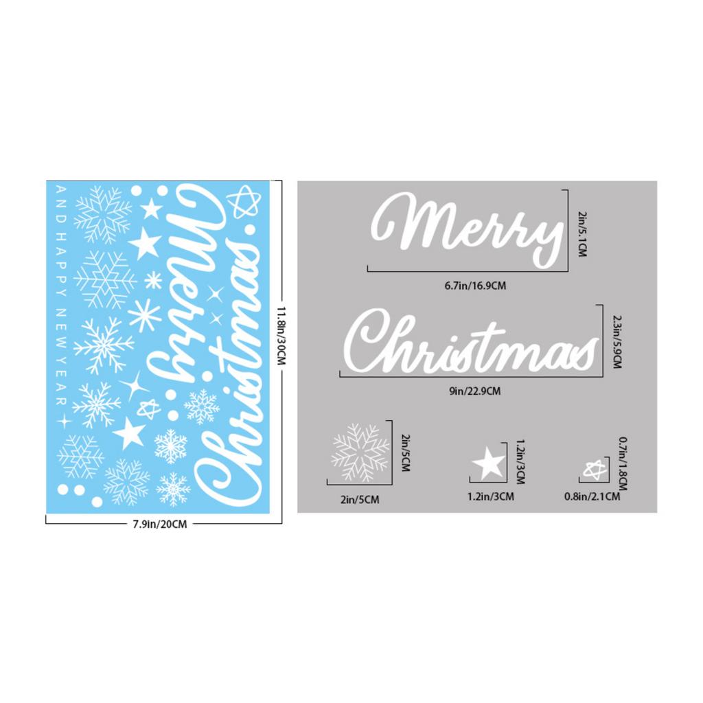 Christmas Decorations Winter Snow House Static Stickers Shopping Mall Window Scene Layout Elk Christmas Tree Window Stickers