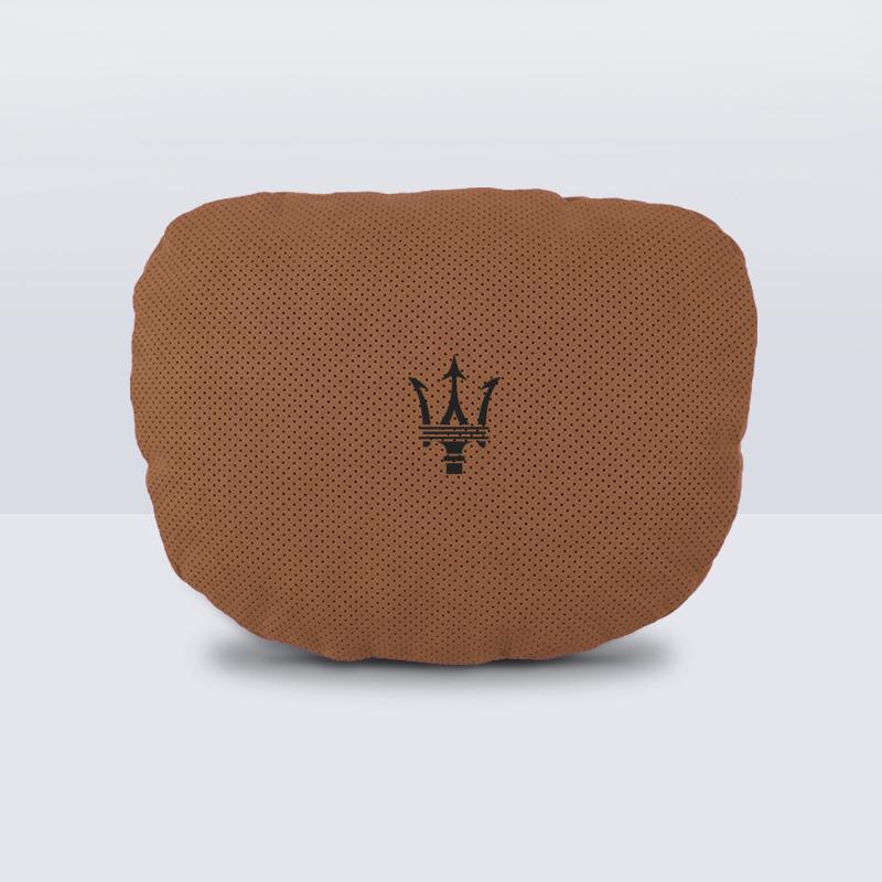 Подушка-поддержка шеи из замши для сидений автомобилей Maserati Quattroporte, Ghibli, Levante и Maybach.