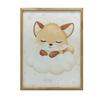 Poster Cute Fox On a Cloud Poster Cute Fox On a Cloud, 70X100 Cm, Dark Brown Wooden Frame, 230 Gsm Matte Paper